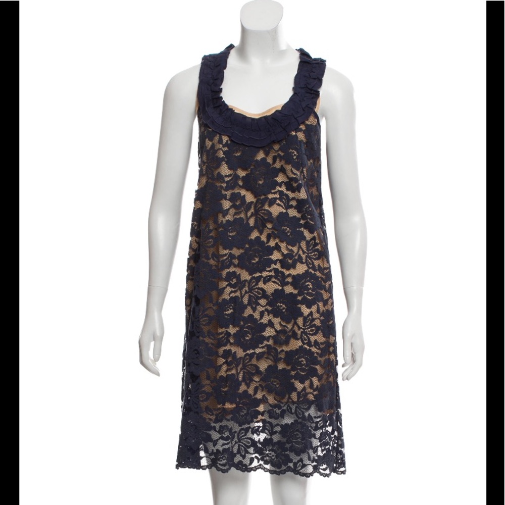 Calypso St Barth Blue Lace Sun Dress Razor Back S